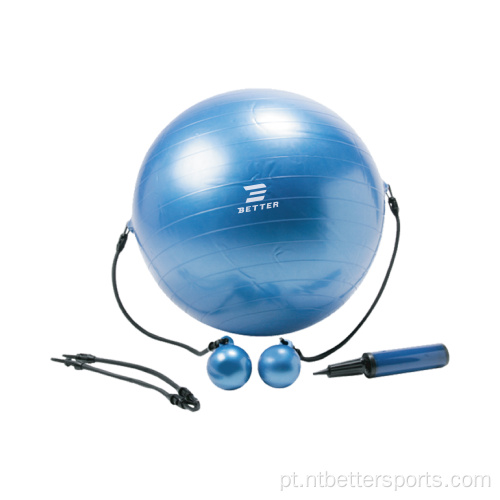 Bola de exercício de ioga premium de 95 cm personalizada com base